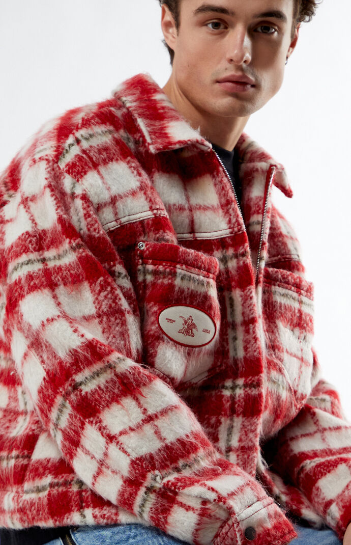 Budweiser By PacSun Eureka Plaid Zip Up Jacket | PacSun