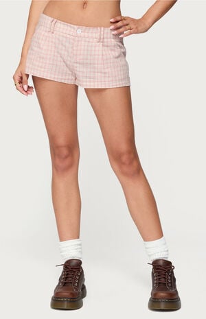 Monty Plaid Micro Shorts image number 1