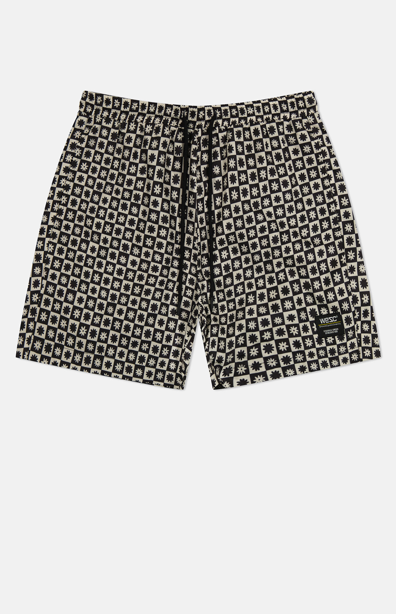 WeSC Zack Checker Daisies AOP 5" Swim Trunks