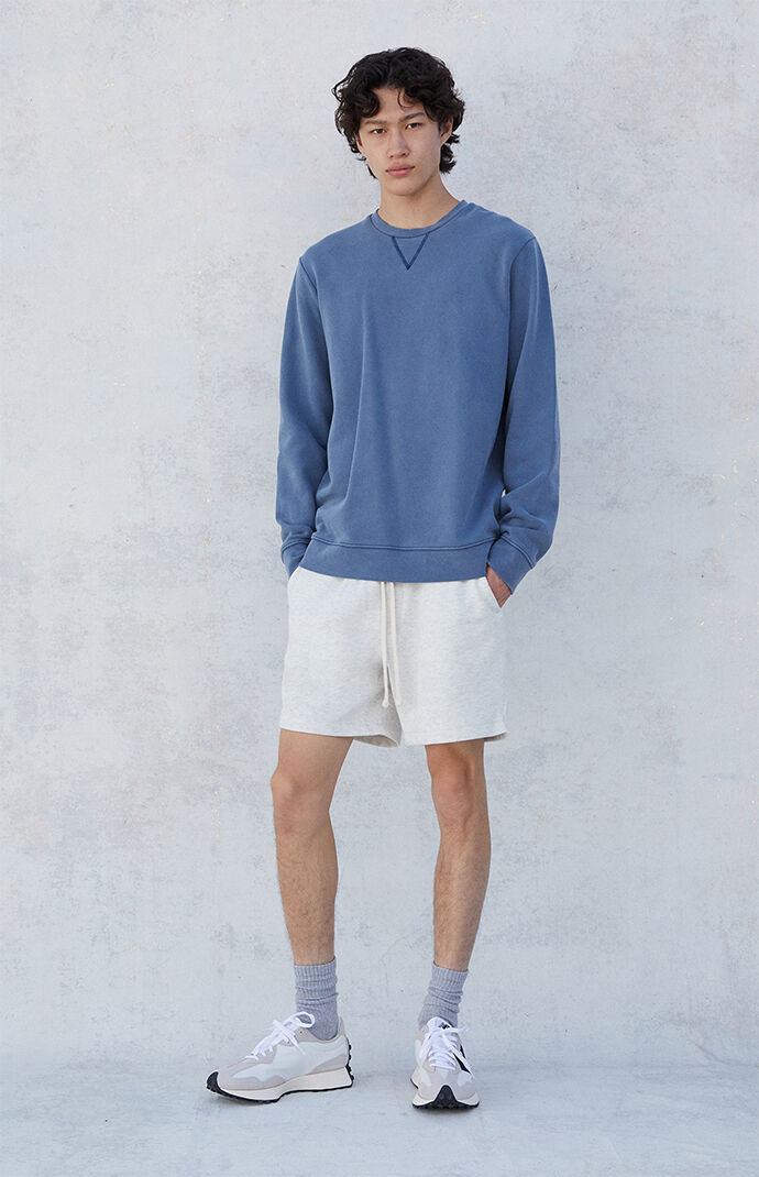 PacSun White Heather Fleece Volley Shorts PacSun