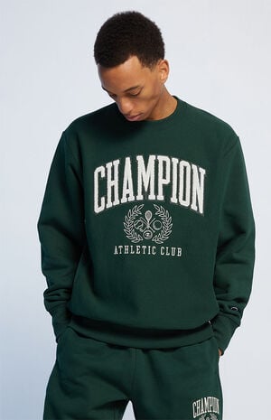 Stilk Tillid vandtæt Champion Athletic Club Crest Crew Neck Sweatshirt | PacSun