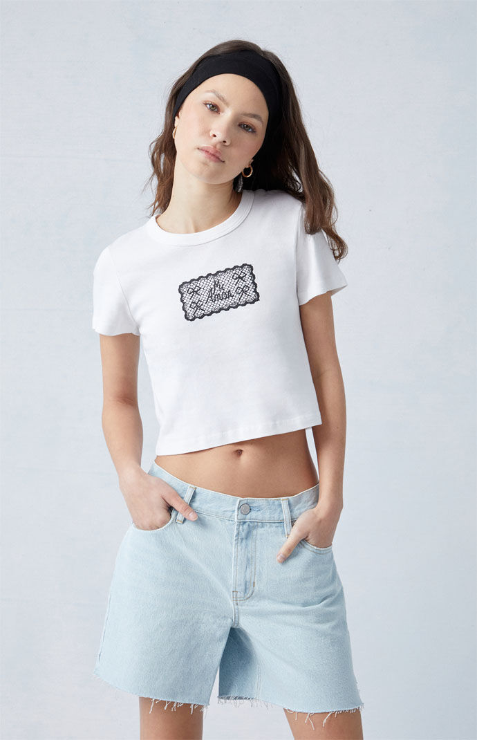 Pacsun Eco Light Indigo Mid Rise Baggy Denim Shorts | PacSun