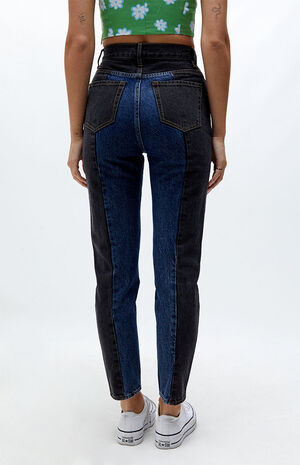 Eco Colorblocked Ultra High Waisted Slim Fit Jeans image number 3