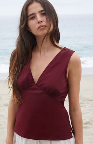 Burgundy Rafaela Top image number 2