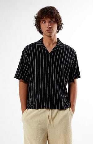Striped Oversized Camp Shirt