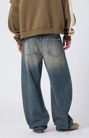 Mason Baggy Barrel Jeans Dark Blue image number 5