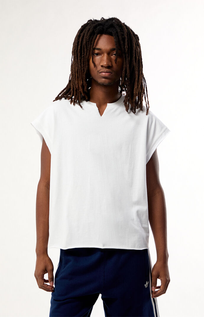Pacsun White Solid Muscle Tank