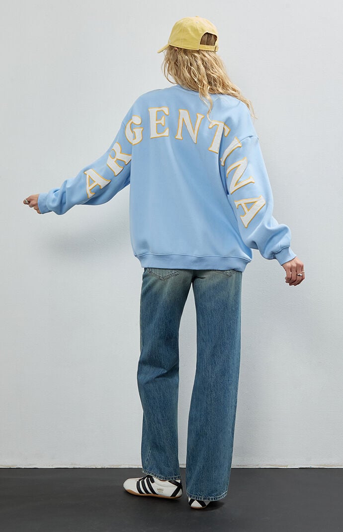 HYPE & VICE Argentina Crew Neck Oversized Sweartshirt