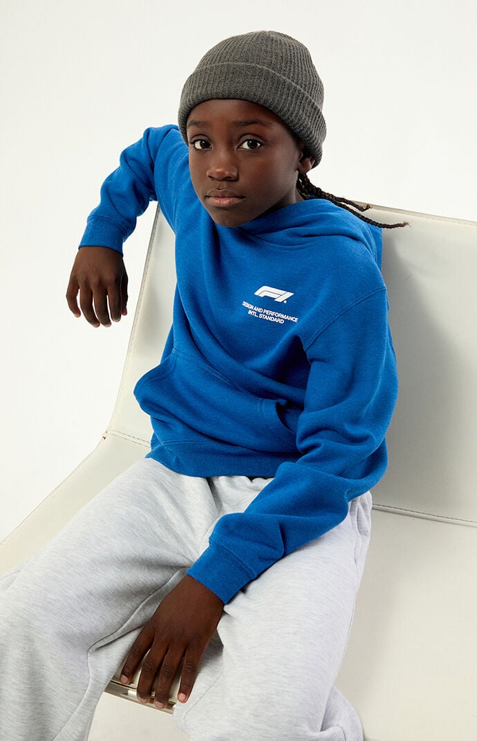 Formula 1 F1 X Pacsun Kids Overtake Garage Hoodie In Blue