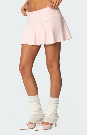 Easter Pleated Knit Mini Skirt image number 4