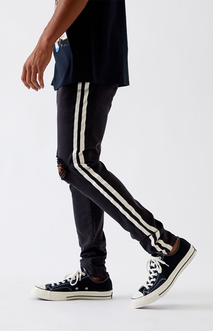 jeans with the stripes on the side