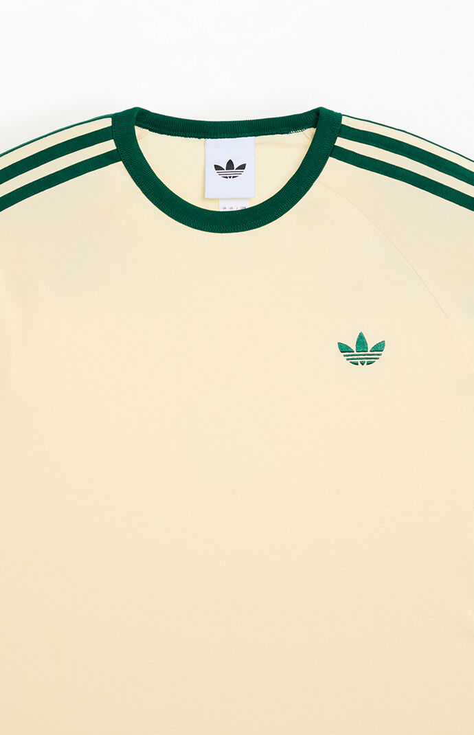 adidas Cream Three Stripe T-Shirt