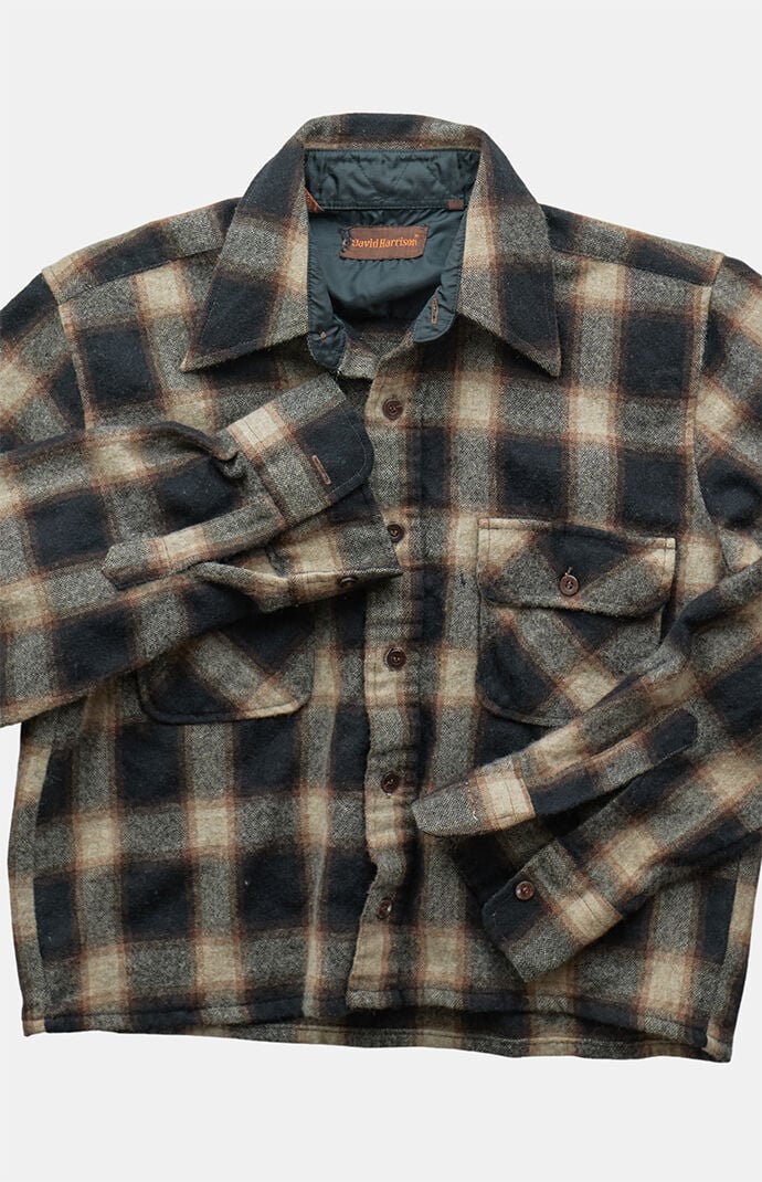 PS VINTAGE '90s Flannel Cropped Jacket