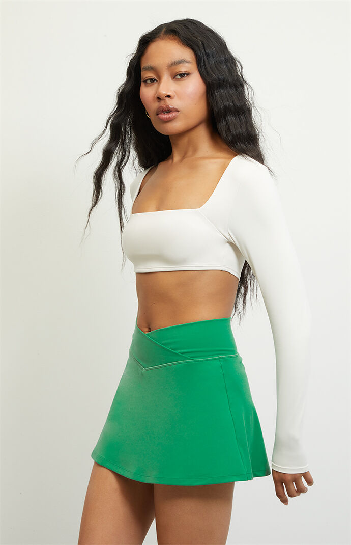 PAC 1980 PAC WHISPER Active Green Crossover Front Mini Skirt