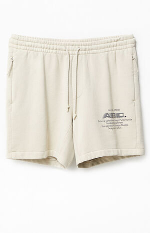 Cream Fleece Sweat Shorts image number 1