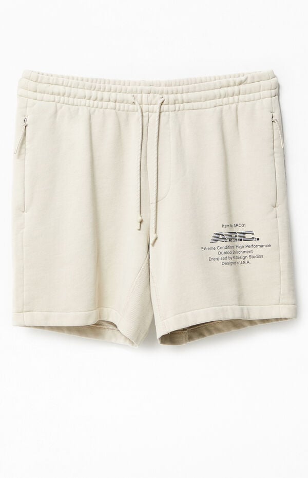 A.R.C. Cream Fleece Sweat Shorts