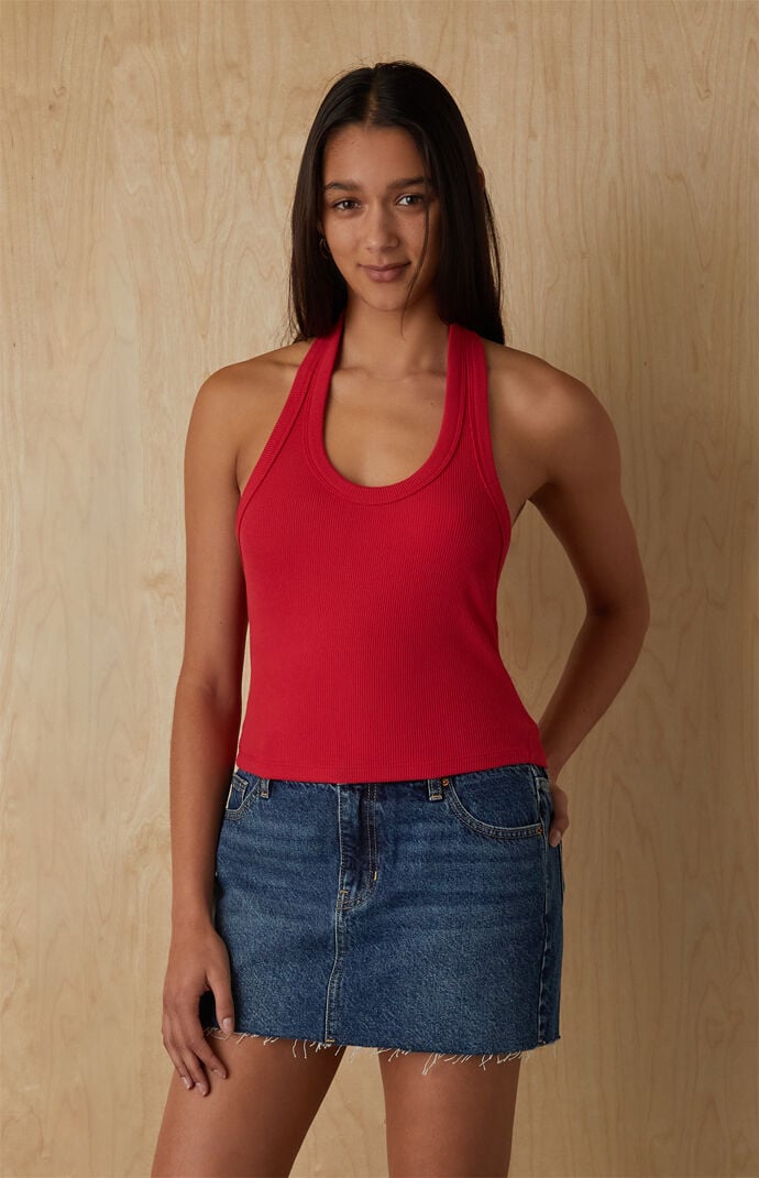 Your Favorite Weekend Ribbed Halter Top