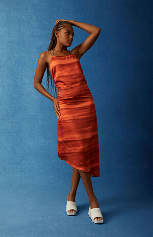 x PacSun Orange '90s Chained Up Halter Top image number 2