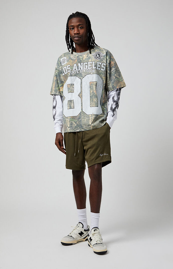 Pacsun Olive Pacific Sunwear Aaron Mesh Volley Shorts | Pacsun