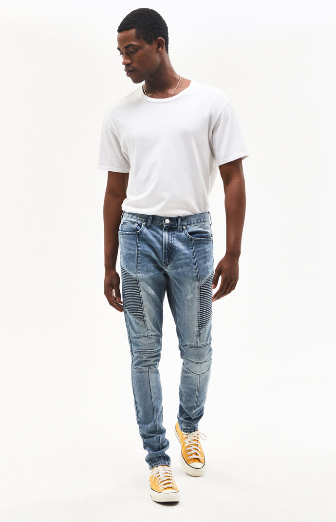 Pacsun stacked skinny top moto medium jeans