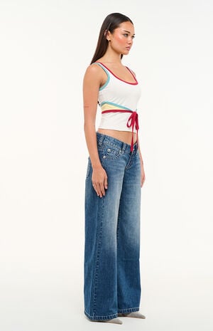 Evelyn 00 Super Low Rise Wide Leg Jeans image number 2