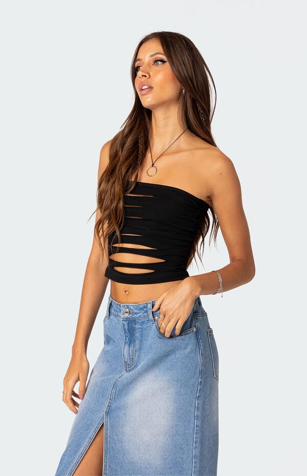 Edikted Kalista Slashed Tube Top