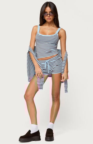 Lillian Striped Knit Shorts image number 5