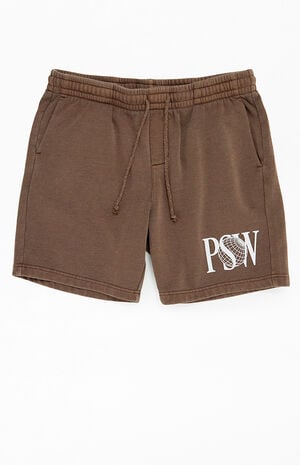 PSW Brown Fleece Volley Sweat Shorts