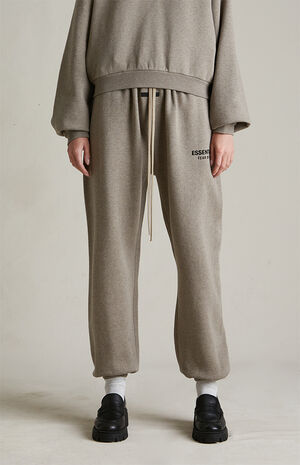 Women's Heather Grey Fleece Sweatpants image number 3
