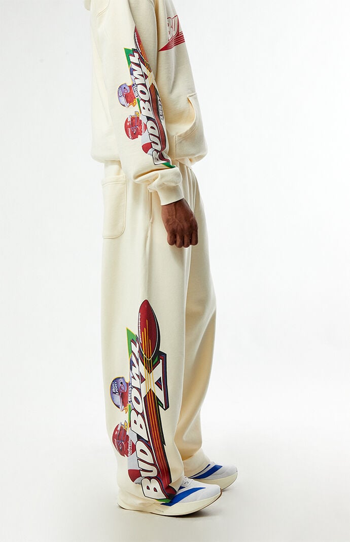 Budweiser Bud Bowl Ten Open Hem Baggy Sweatpants