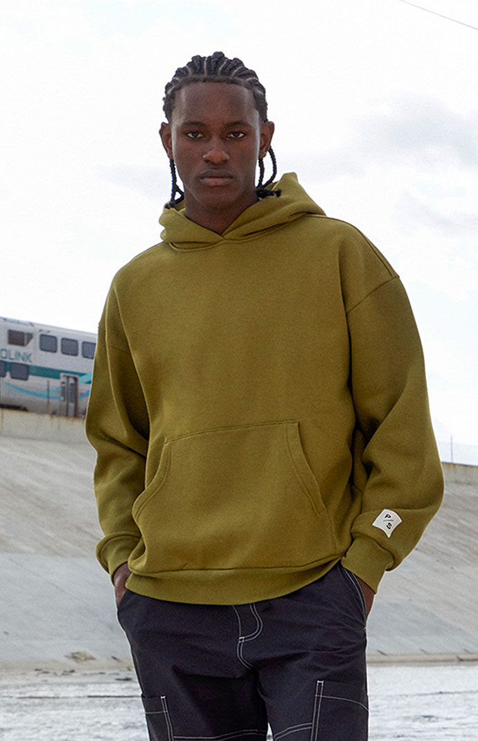 Green Solid Hoodie