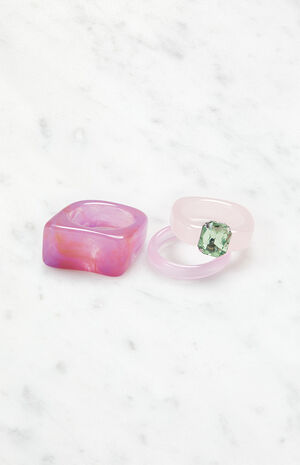 LA Hearts 3 Pack Funky Rings | Pacsun