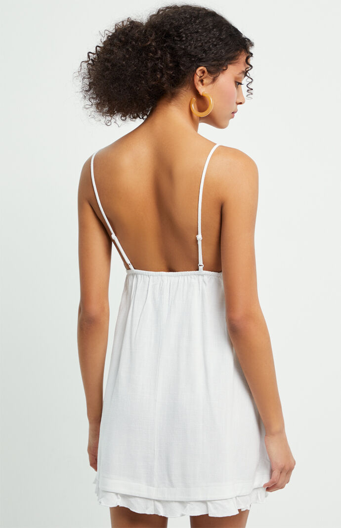 Linen Tie Front Babydoll Dress