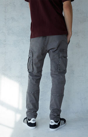 Gray Slim Cargo Pants image number 4