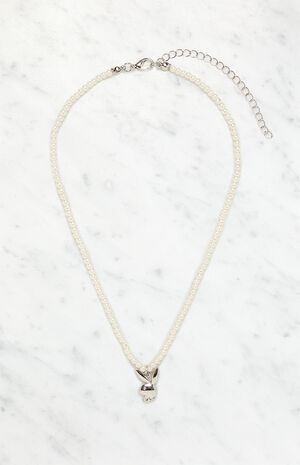 By PacSun Pearl Bunny Choker Necklace By PacSun Pearl Bunny Choker Necklace image number null