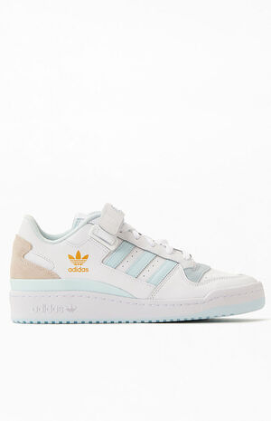White & Light Blue Forum Low Shoes image number 2