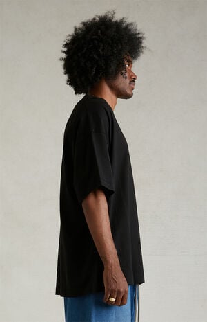 Black V-Neck T-Shirt image number 3