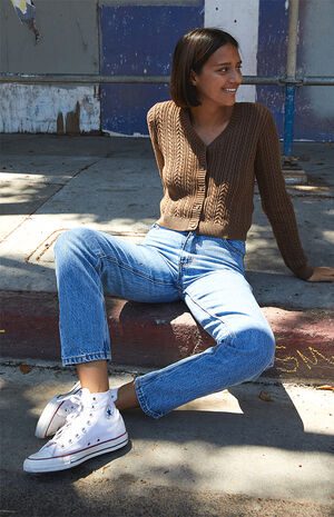 Brown Cable Stitch Cardigan image number 4