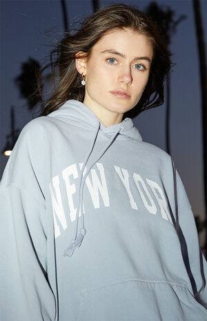 Light Blue New York Hoodie image number 1