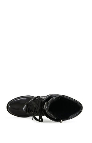 Gernot Black Platform Lace Up Booties image number 4