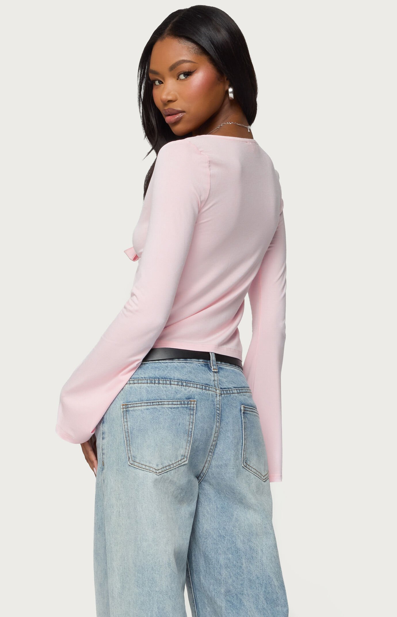 Edikted Scarlette Tie Front Top