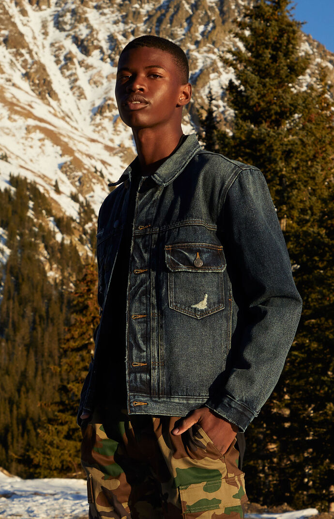 Vintage Fit Denim Trucker Jacket