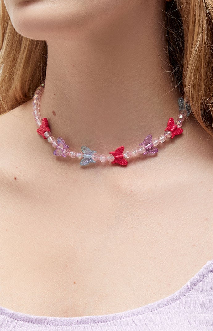 Butterfly bead shop necklace