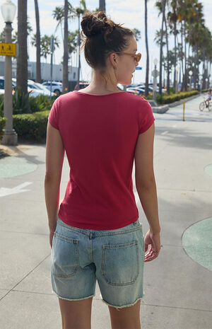 Red V-Neck Top image number 3
