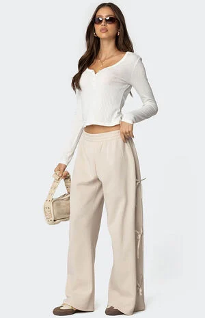 Claudette Baggy Ribbon Sweatpants image number 1