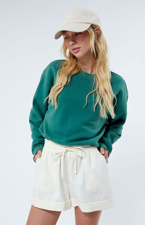 Elastic Waist Linen Shorts image number 1