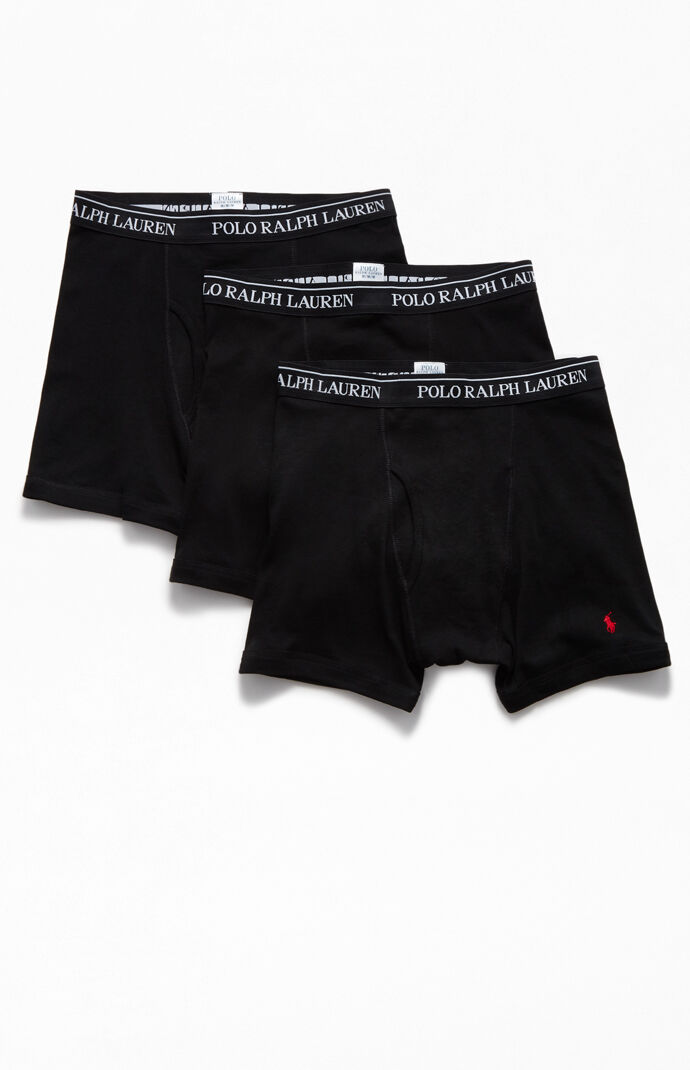 폴로 랄프로렌 남성 트렁크 3팩 Polo Ralph Lauren Black Three-Pack Boxer Briefs