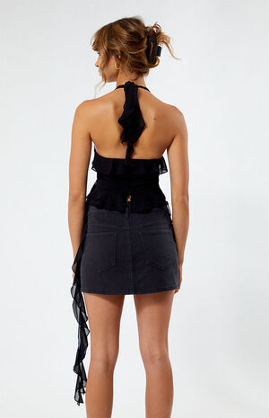 Mesh Ruffle Tank Top image number 4