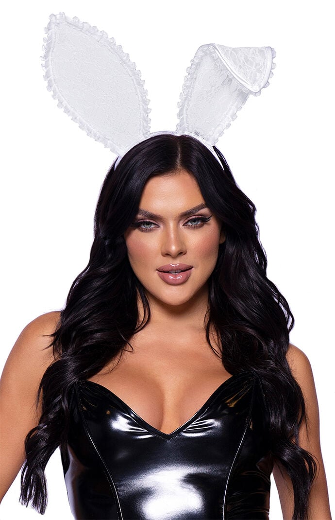 Leg Avenue Costume Bendable Lace Bunny Ears Headband