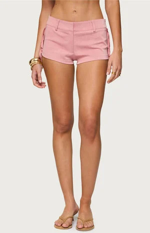 Sapir Fringe Faux Suede Shorts image number 1